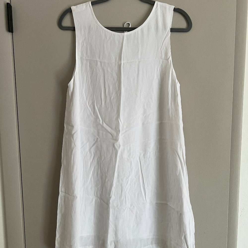 White Backless Fringed Mini Dress